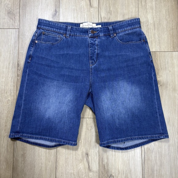 Soft Surroundings Pants - Soft Surroundings Women Pull On Bermuda Jean Shorts Size XL Denim